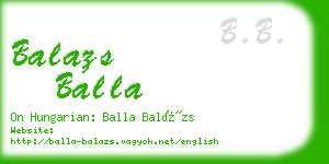 balazs balla business card